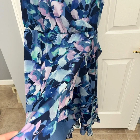 Floral Blue Sleeveless Dress soft Surroundings - new with tags - Picture 6 of 6